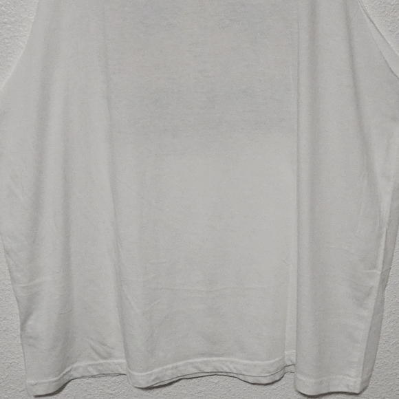 NWT Avocado muscle tee vintage white top raw hem around arms size xl - Picture 9 of 11